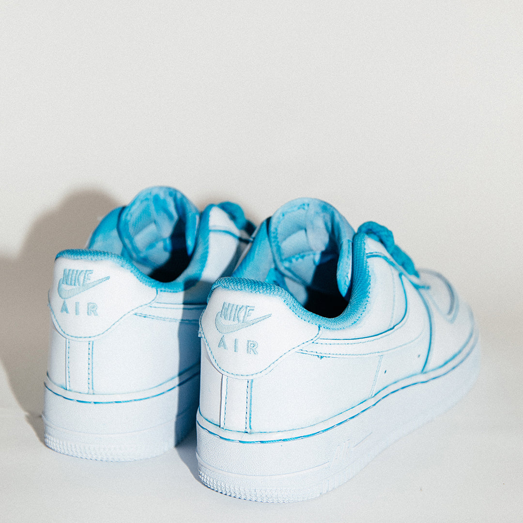 Air force 1 2025 tie dye blue